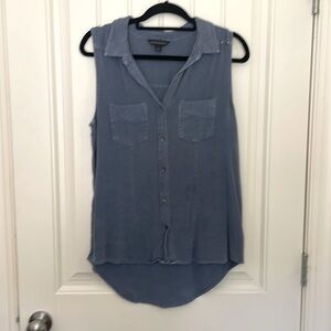 Rock & Republic Blue Sleeveless Top, Medium